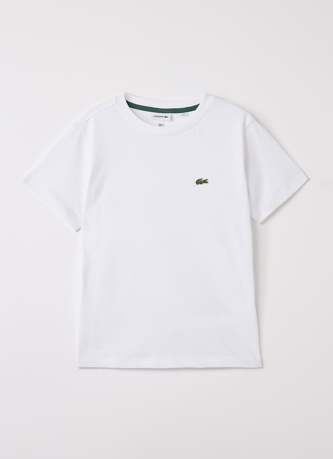 Lacoste T-shirt met logo - voorkant wit