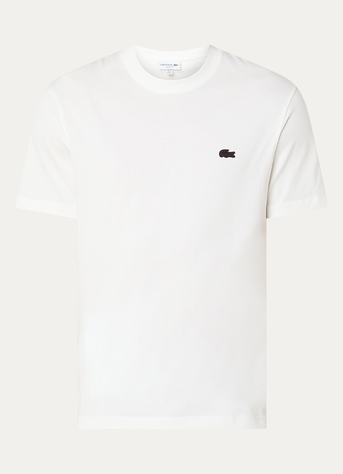 Lacoste T-shirt met logoborduring  - voorkant 2 donkerblauw