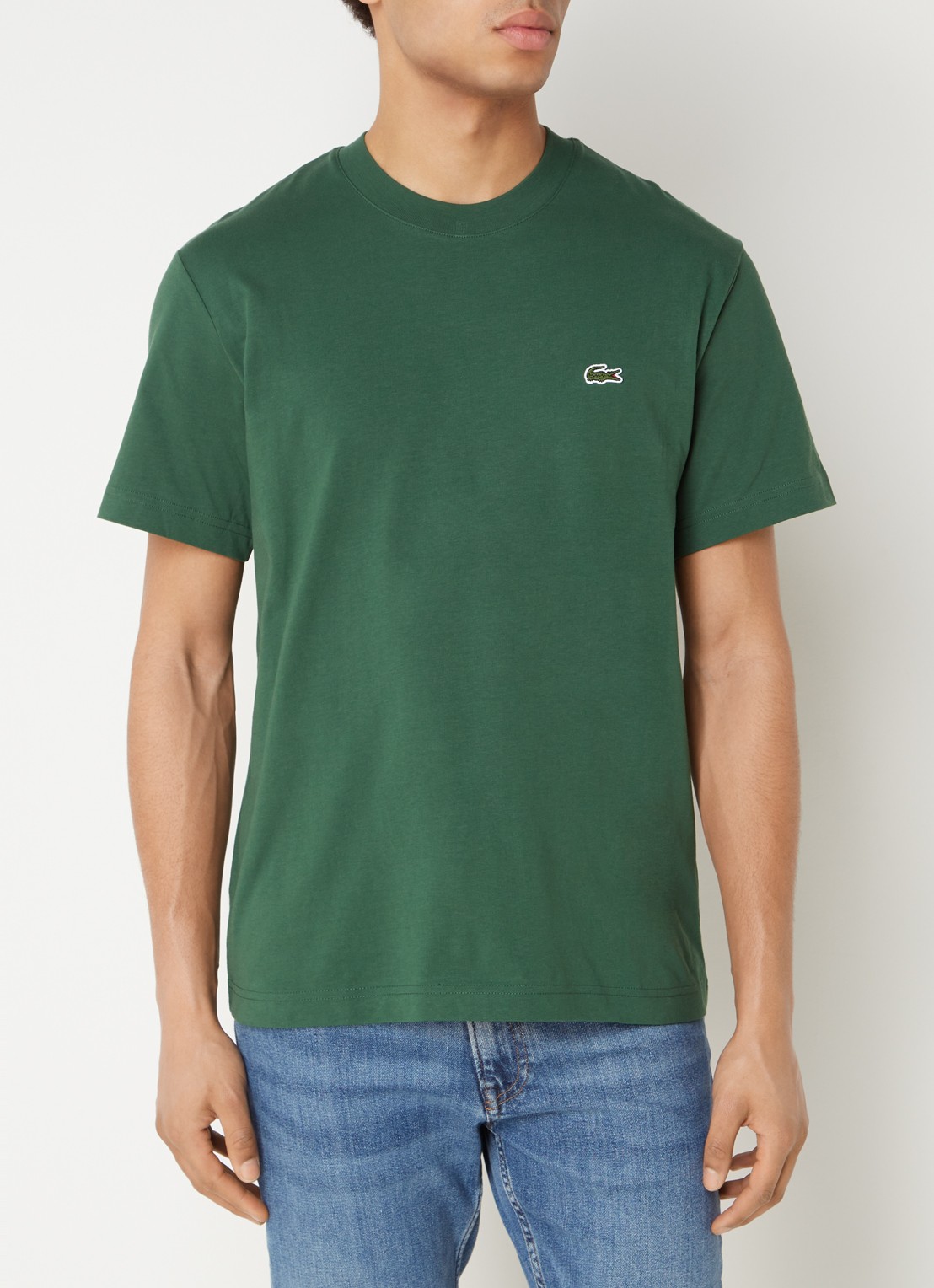 Lacoste T-shirt met logoborduring  - detail 4 groen