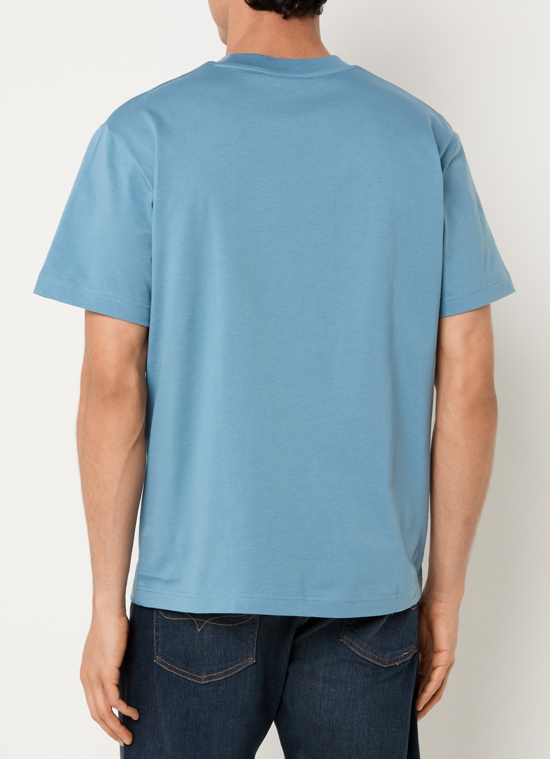 Lacoste T-shirt met logoborduring  - achterkant 4 petrol