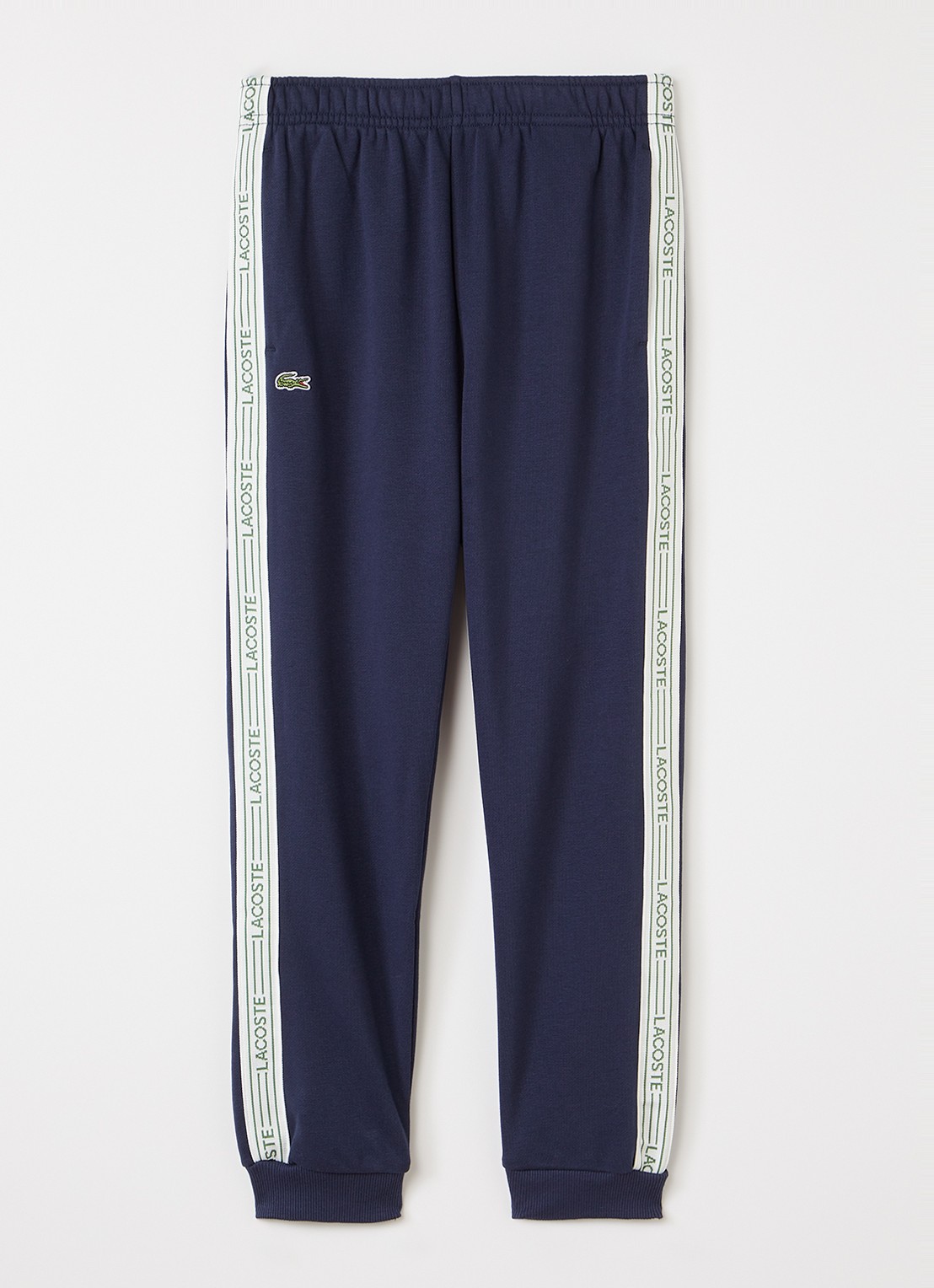 Lacoste Tapered fit joggingbroek met logoband - voorkant 2 donkerblauw