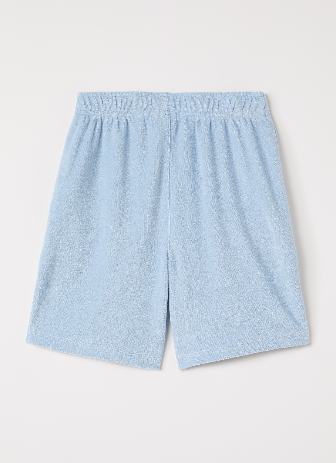 Lacoste Terry loose fit korte broek van badstof - voorkant 2 lichtblauw