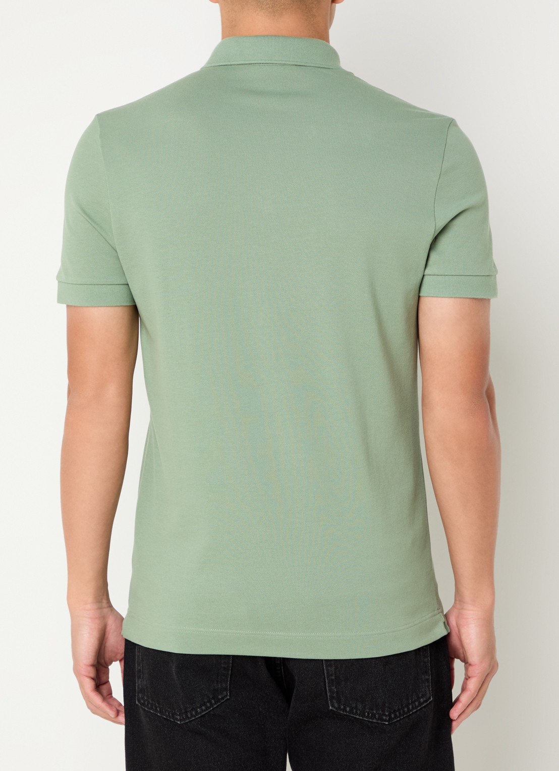Lacoste Tone-On-Tone regular fit polo van piqué katoen - achterkant groen