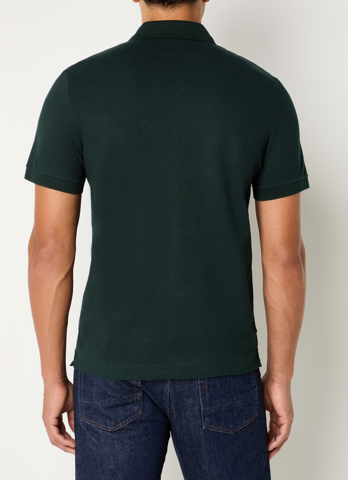 Lacoste Tone-On-Tone regular fit polo van piqué katoen - achterkant 4 groen