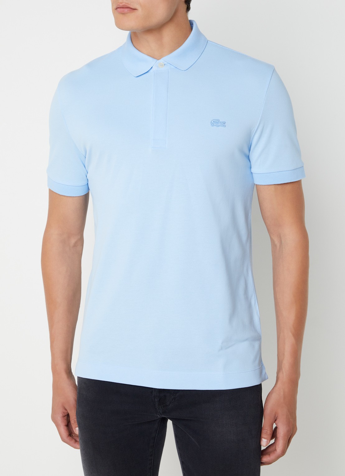 Lacoste Tone-On-Tone regular fit polo van piqué katoen - detail 2 mint