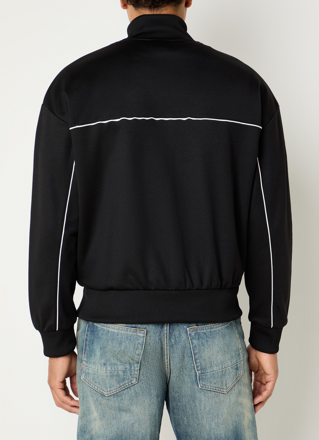 Lacoste Trackvest met logo en steekzakken - achterkant 2 zwart