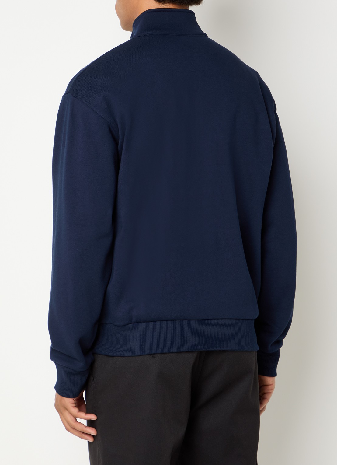 Lacoste Trui met halve rits - achterkant donkerblauw