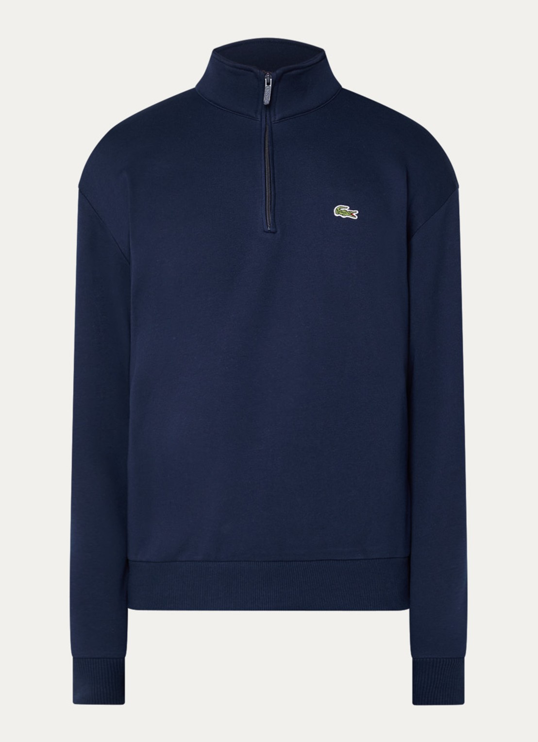 Lacoste Trui met halve rits - voorkant 2 donkerblauw