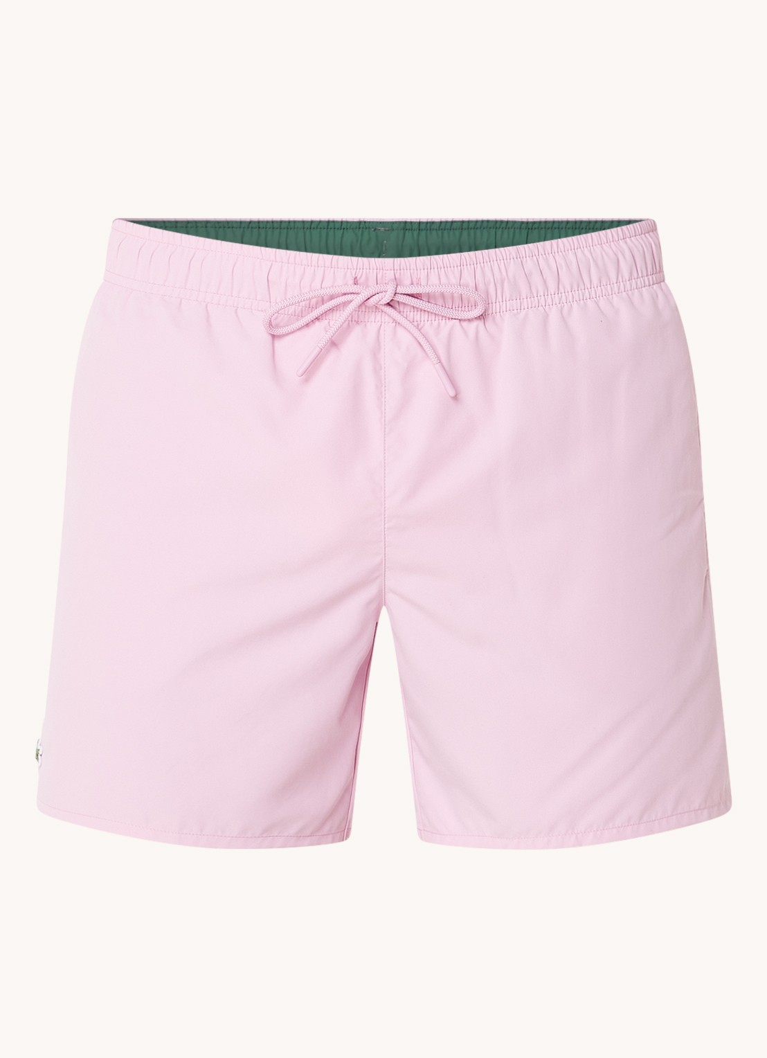 Lacoste Uni zwemshorts met logo en steekzakken - voorkant lichtroze