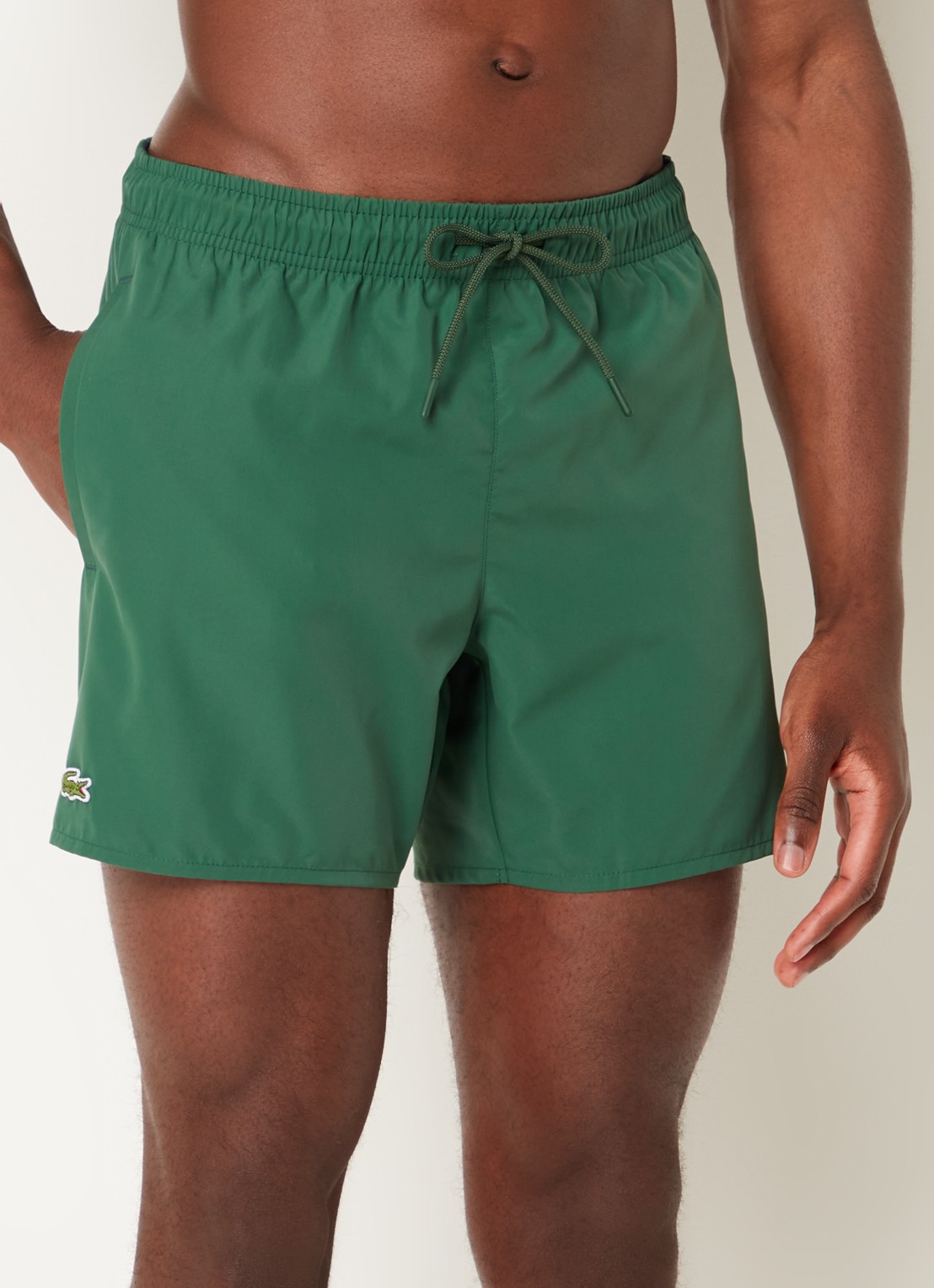 Lacoste Uni zwemshorts met logo en steekzakken - detail 2 groen