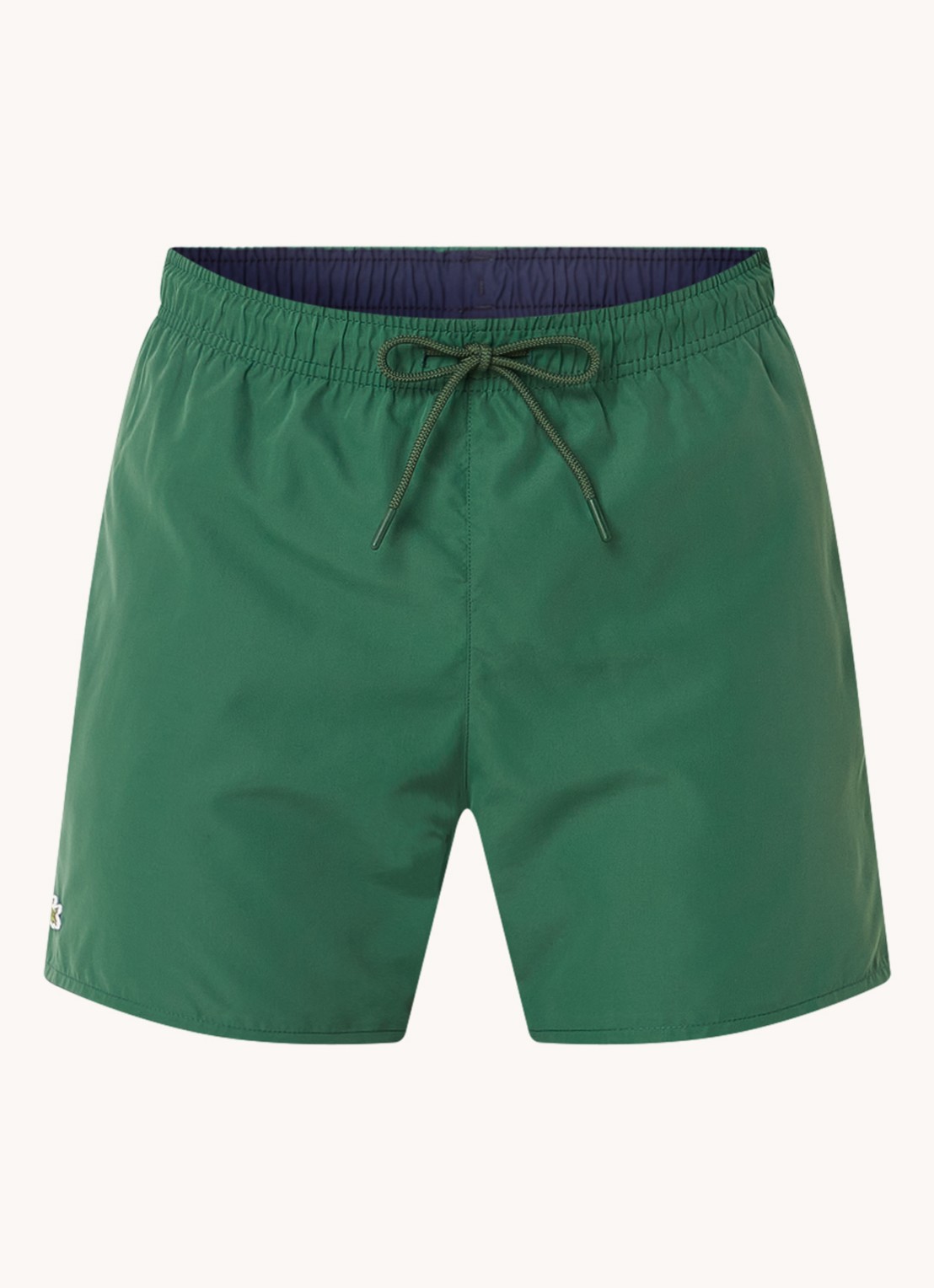 Lacoste Uni zwemshorts met logo en steekzakken - voorkant 3 groen