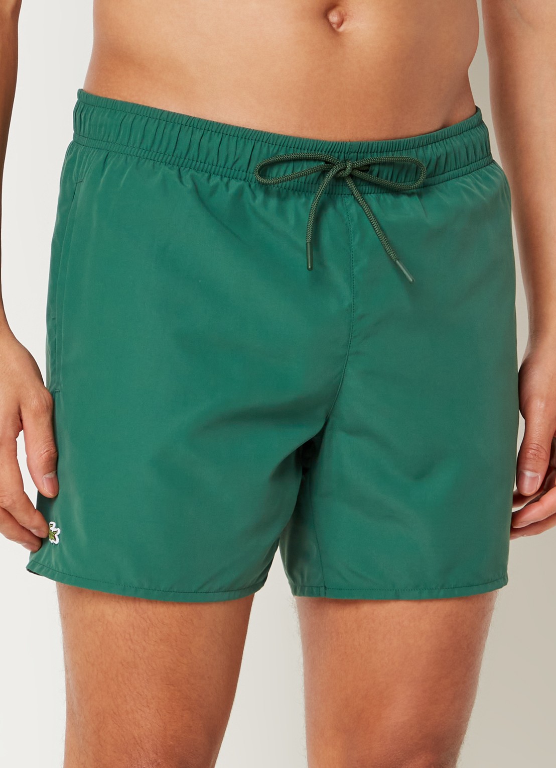 Lacoste Uni zwemshorts met logo en steekzakken - detail 4 groen