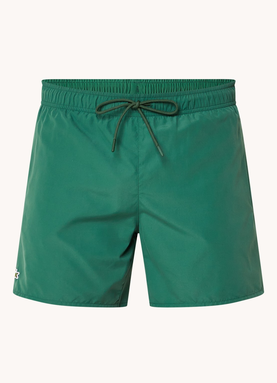 Lacoste Uni zwemshorts met logo en steekzakken - voorkant 2 groen