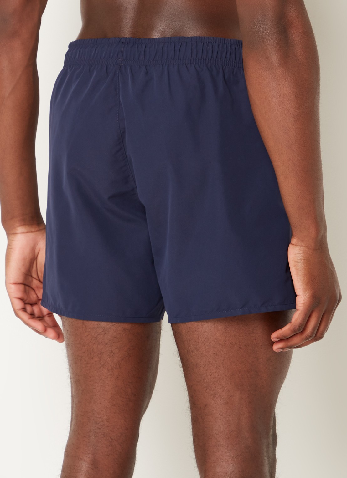 Lacoste Uni zwemshorts met logo en steekzakken - achterkant royalblauw
