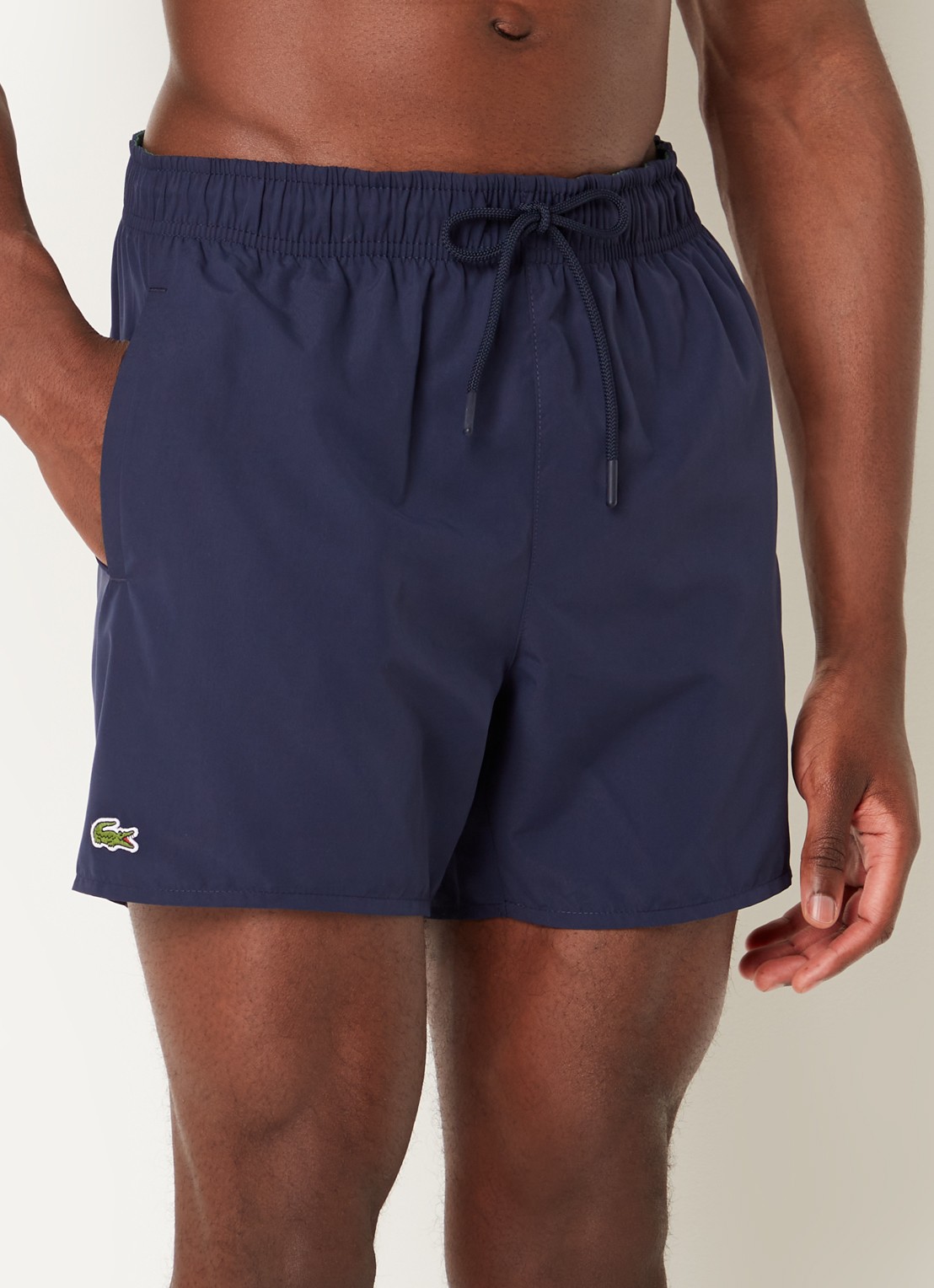 Lacoste Uni zwemshorts met logo en steekzakken - detail 4 royalblauw