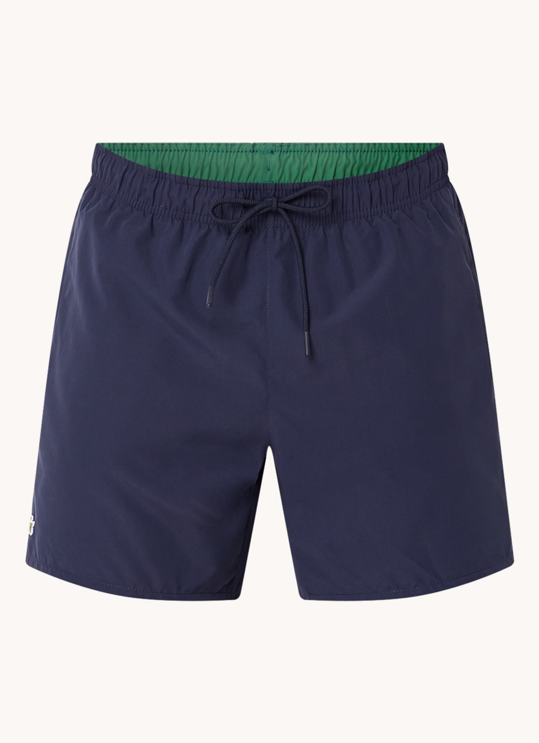 Lacoste Uni zwemshorts met logo en steekzakken - voorkant 2 royalblauw
