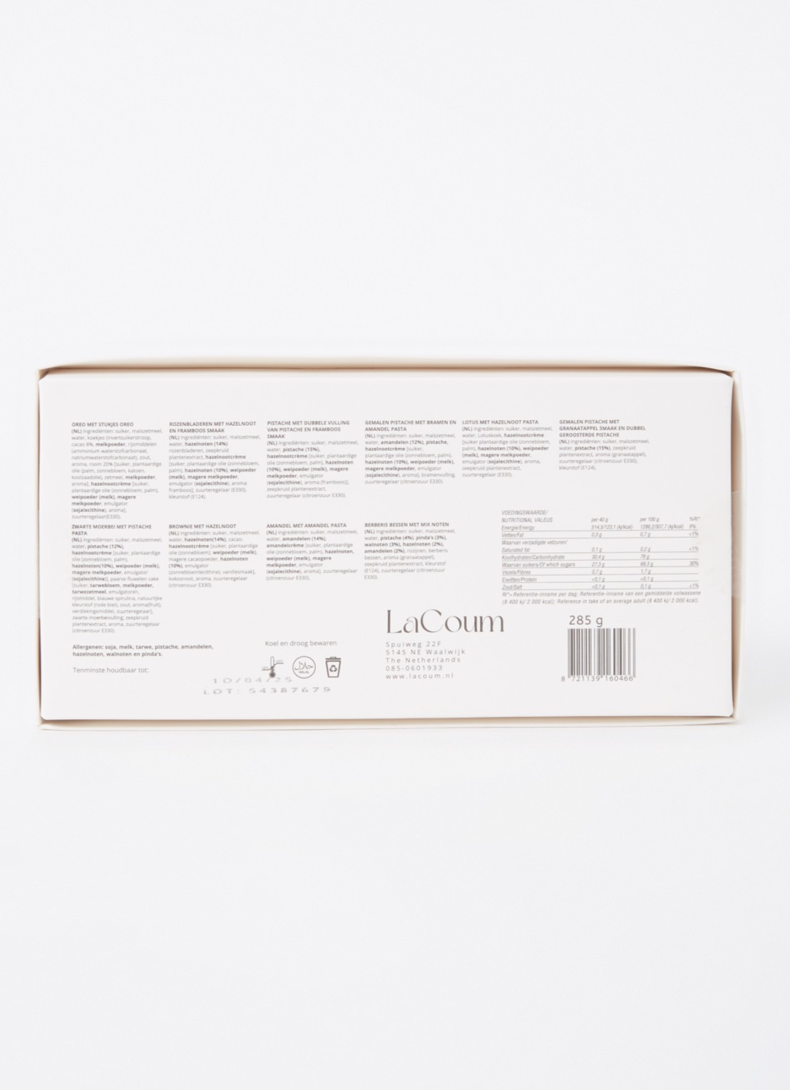 LaCoum Mediterrane delicatessen giftbox 285 gram - achterkant undefined
