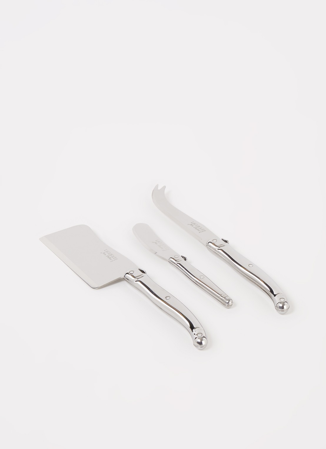 Laguiole Jean Dubost Kaasmes set van 3  - voorkant 2 zilver