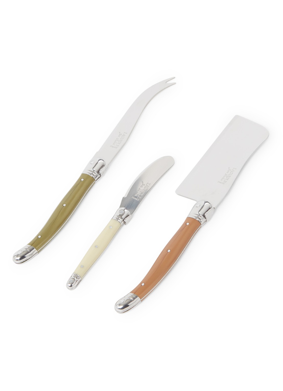 Laguiole Jean Dubost Kaasmes set van 3  - voorkant lichtbruin