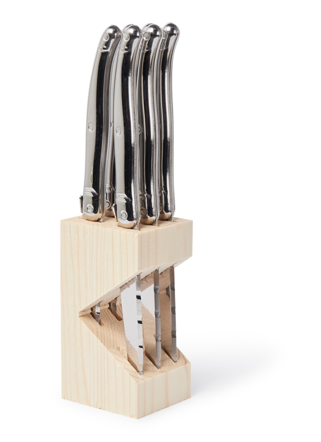 Laguiole Jean Dubost Steakmes set van 6 - voorkant zilver