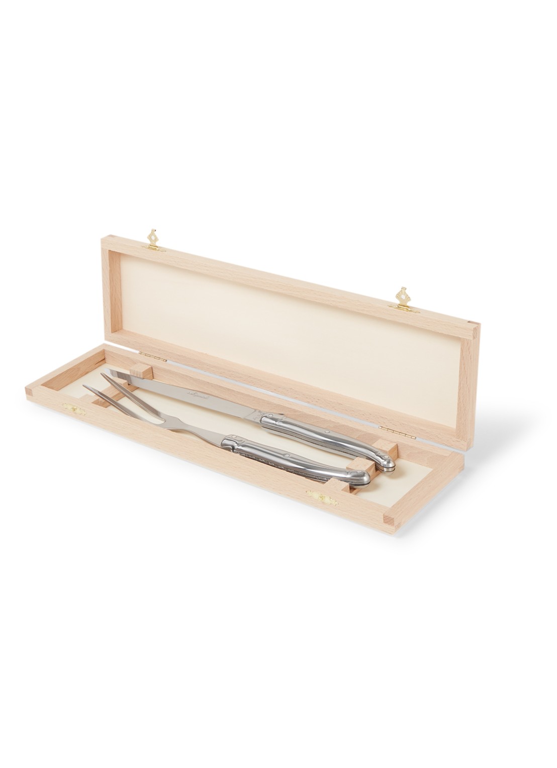 Laguiole Jean Dubost Trancheerset 2-delig - voorkant transparant