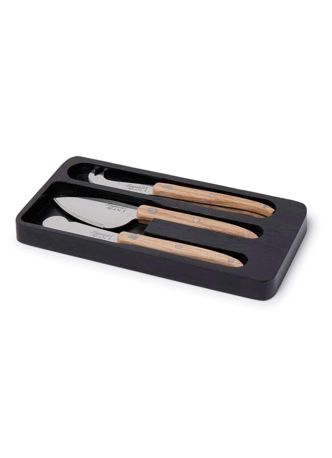 Laguiole Style de Vie Innovation Line kaasmes set van 3  - voorkant lichtbruin