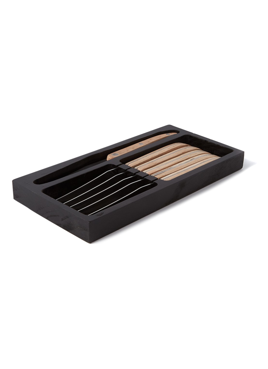 Laguiole Style de Vie Innovation Line steakmes set van 6  - voorkant lichtbruin