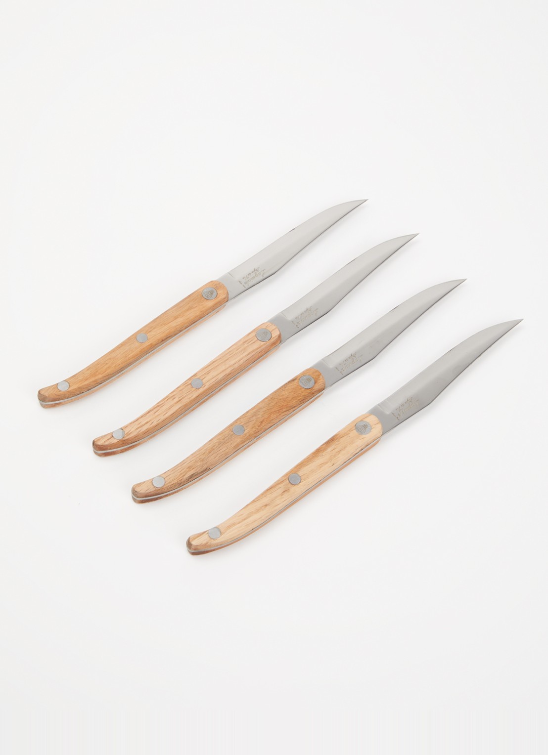Laguiole Style de Vie Innovation Line steakmes set van 6 - voorkant 2 lichtbruin