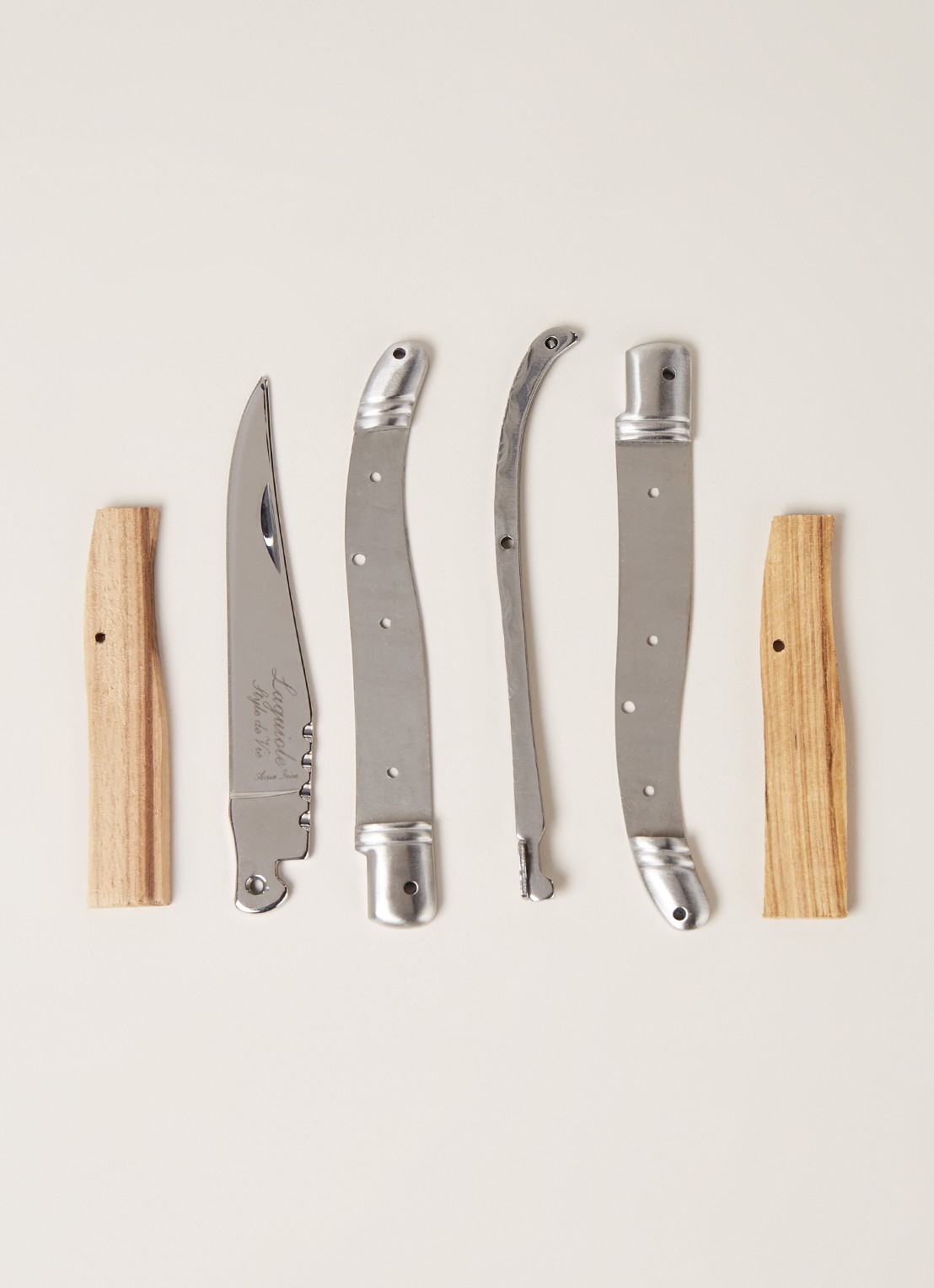 Laguiole Style de Vie Maak je eigen Laguiole zakmes 9,5 cm giftset - voorkant 2 zilver