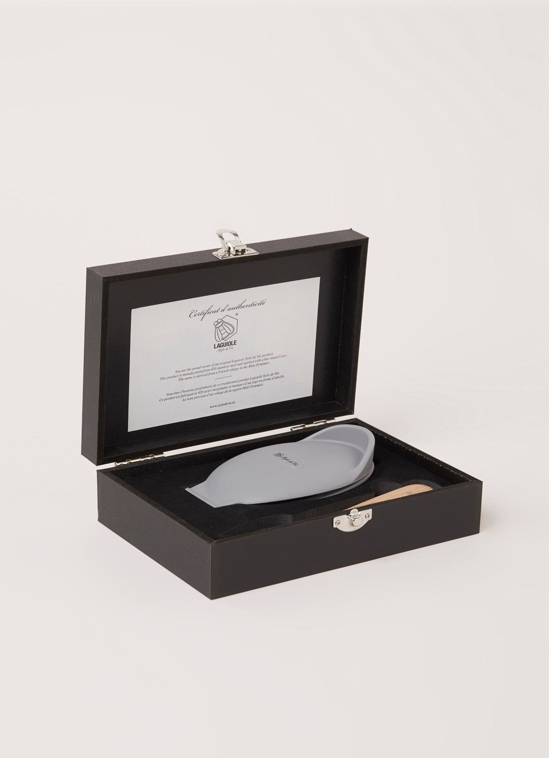 Laguiole Style de Vie Oestermes set 2-delig - detail zilver