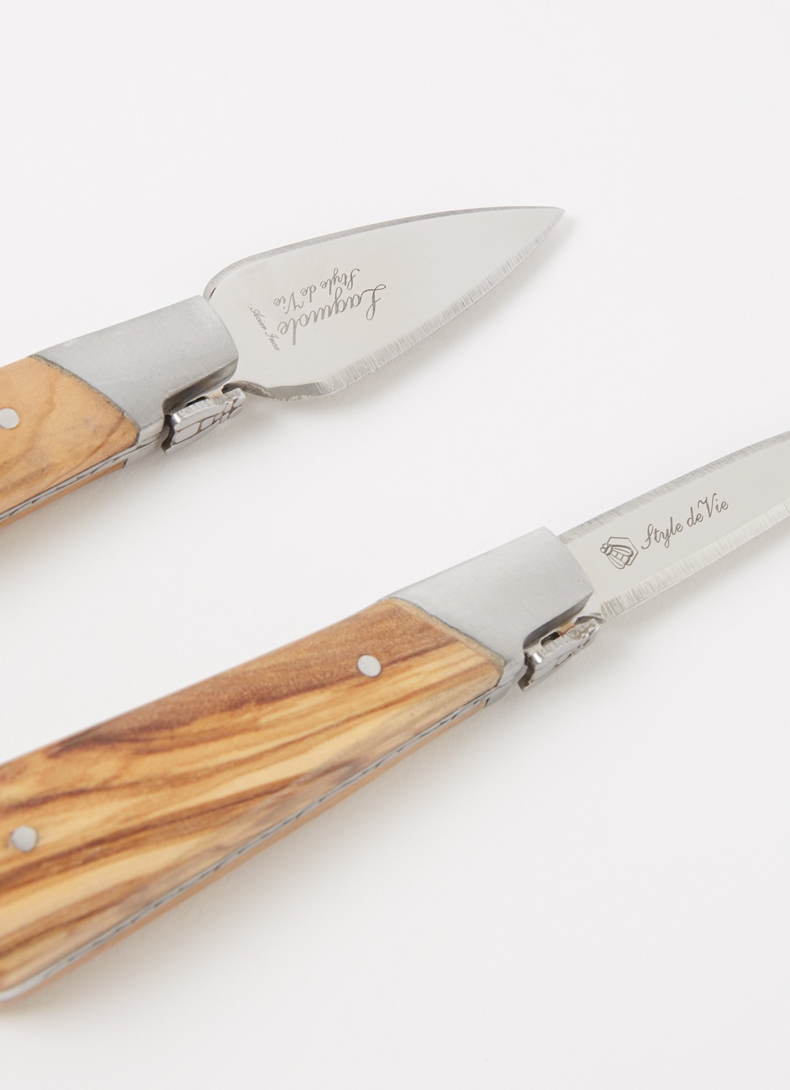 Laguiole Style de Vie Oestermes set 3-delig - voorkant 2 zilver