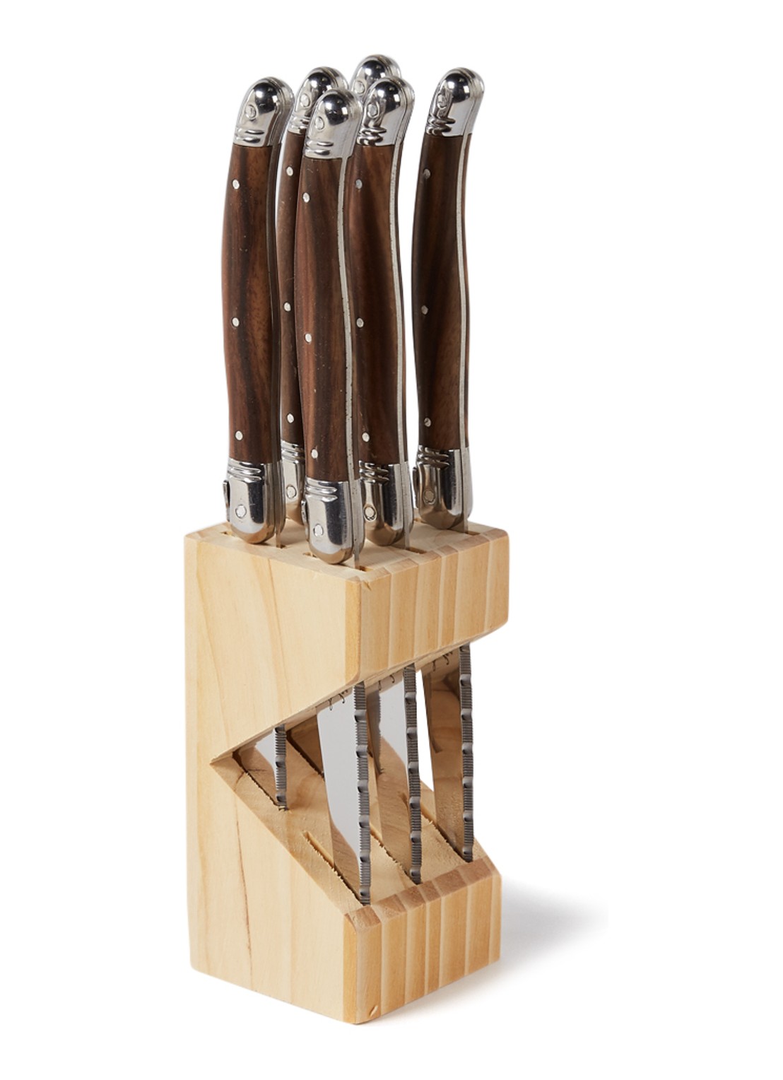 Laguiole Style de Vie Premium Line steakmes set van 6  - voorkant donkerbruin