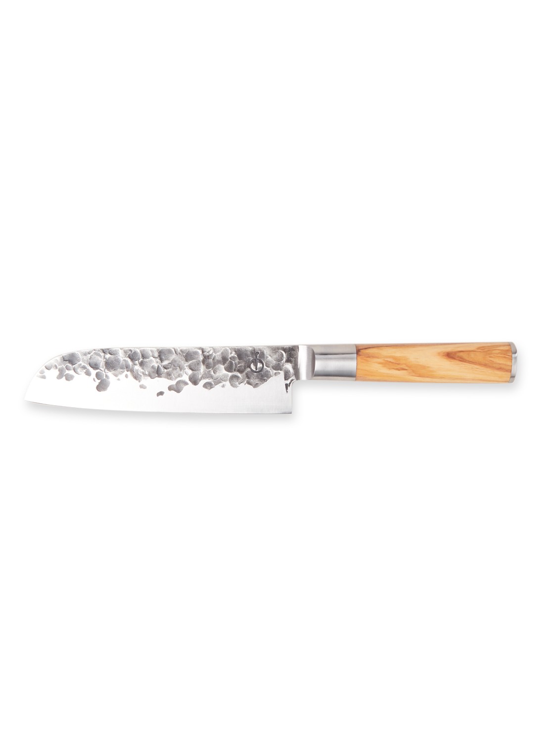 Laguiole Style de Vie Santokumes 32 cm - voorkant zilver