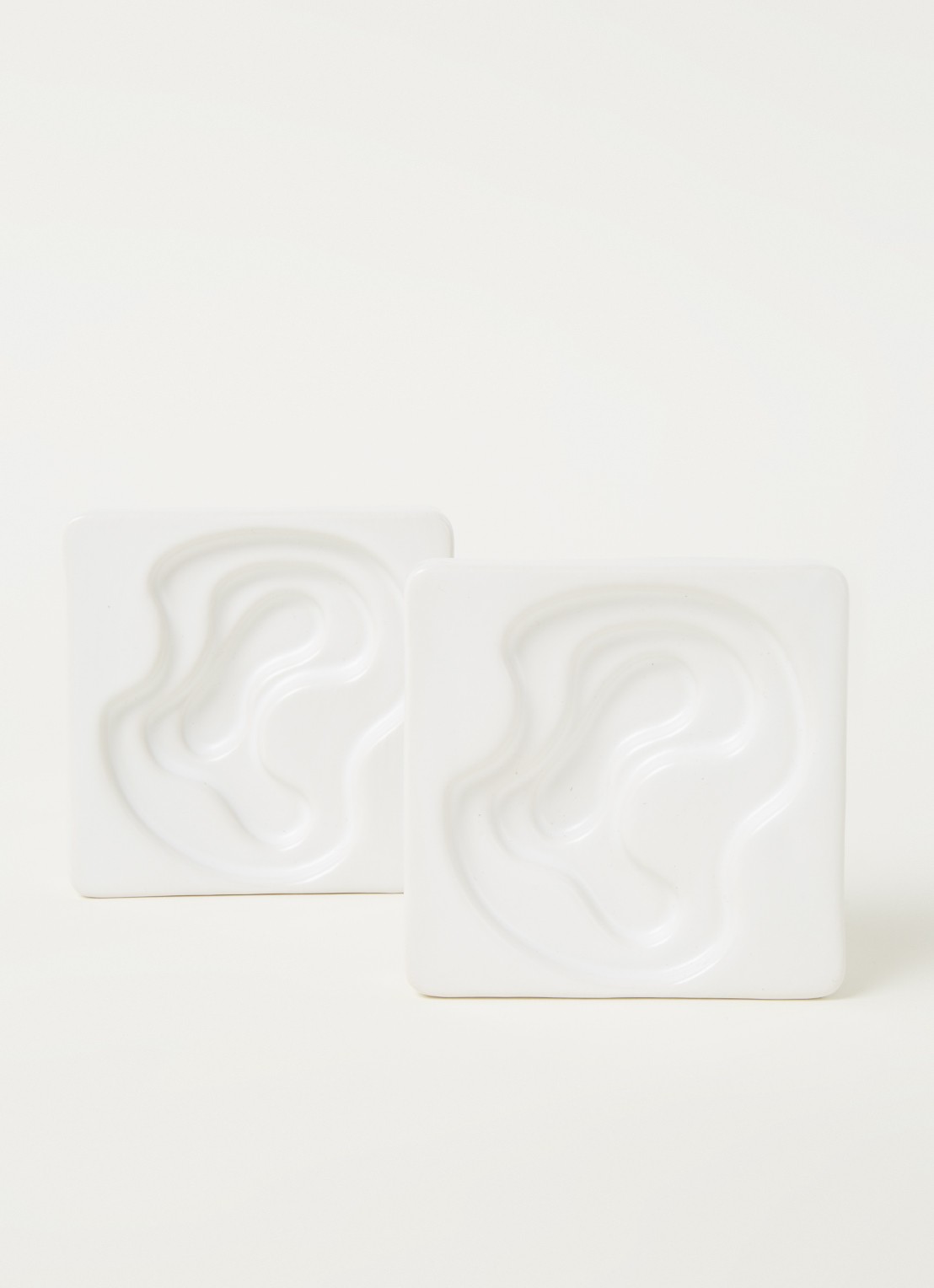 Laguiole Style de Vie Serveerschaal voor olijfolie 9 cm set van 2 - voorkant 3 wit