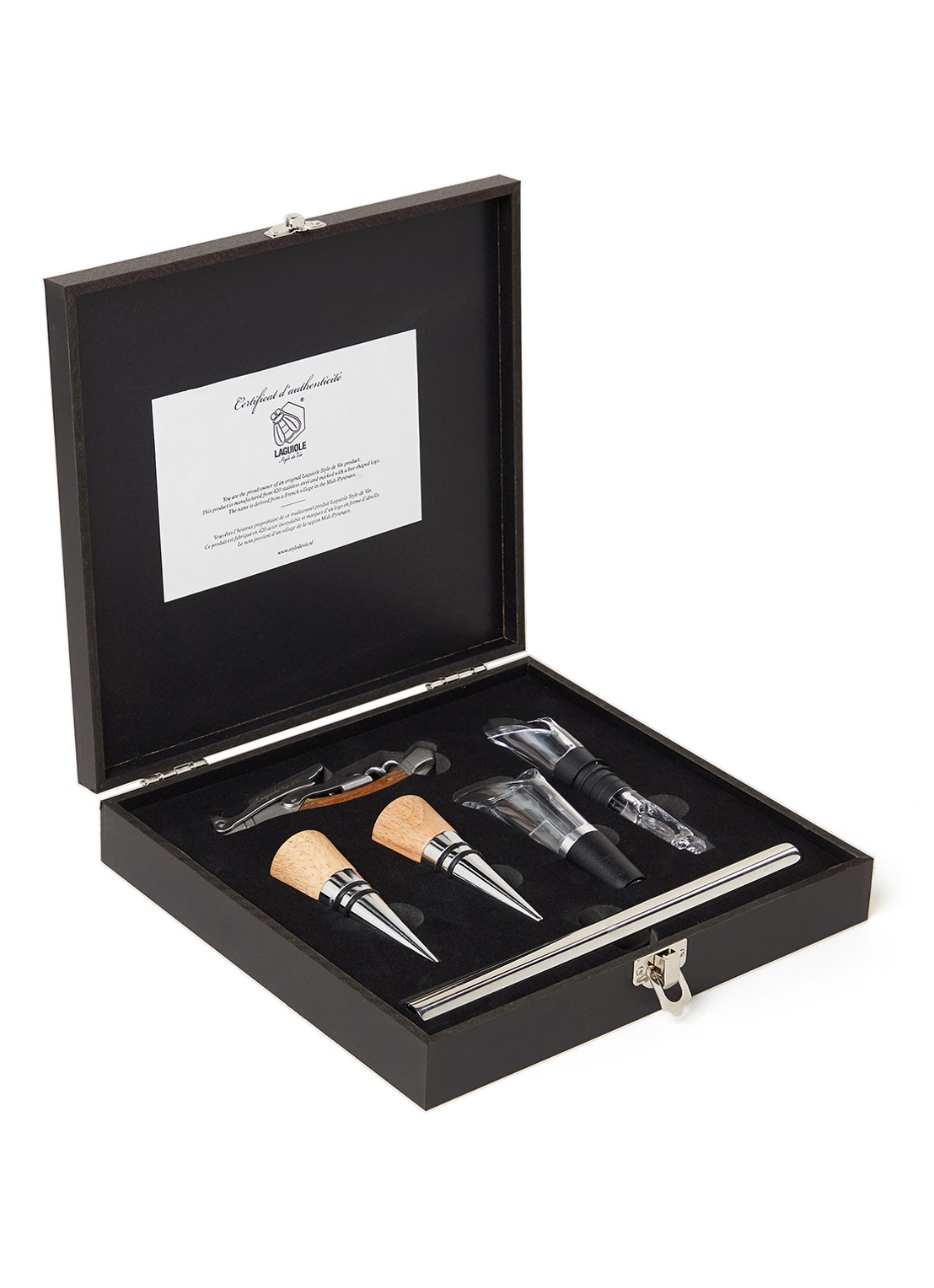 Laguiole Style de Vie Wijnset 5-delig - voorkant 2 zwart