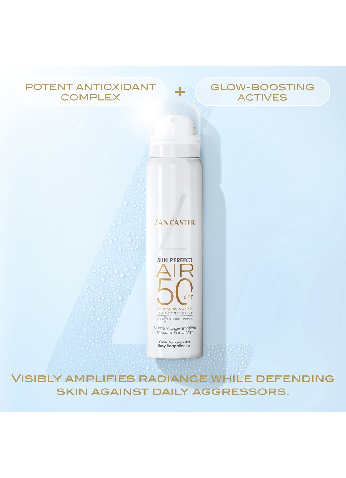 Lancaster Invisible Face Mist SPF50 - zonnebrand - detail 2 undefined