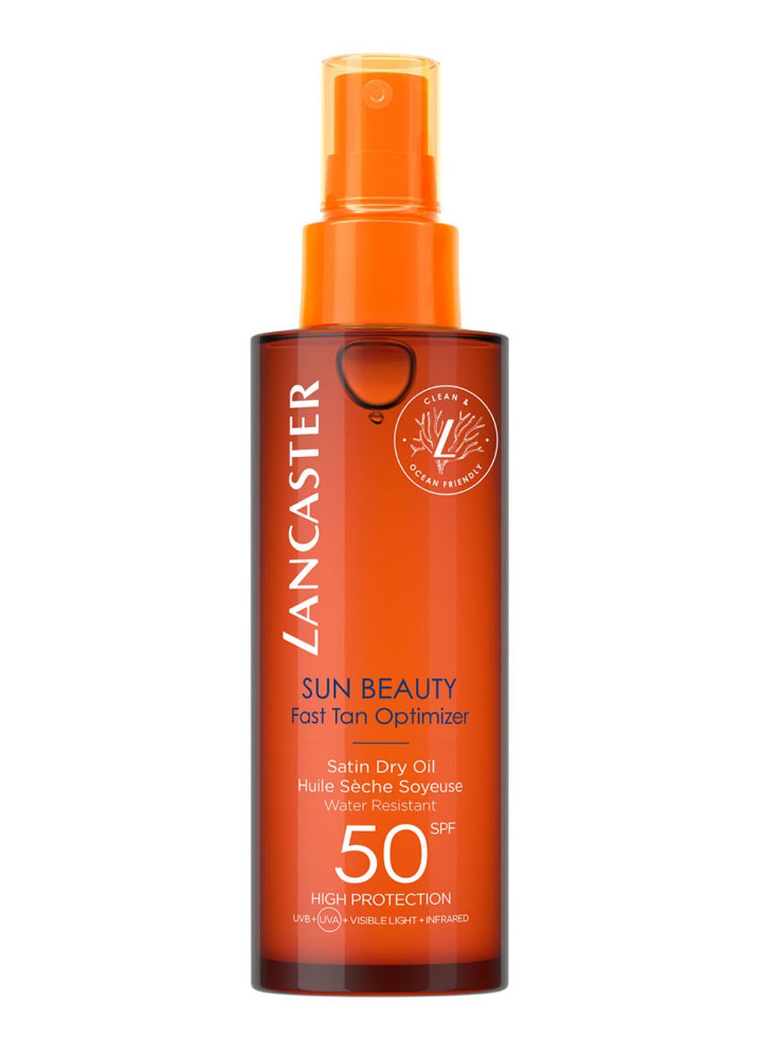 Lancaster Sun Beauty Fast Tan Optimizer Satin Dry Oil SPF 50 - zonneolie  - voorkant 6 undefined