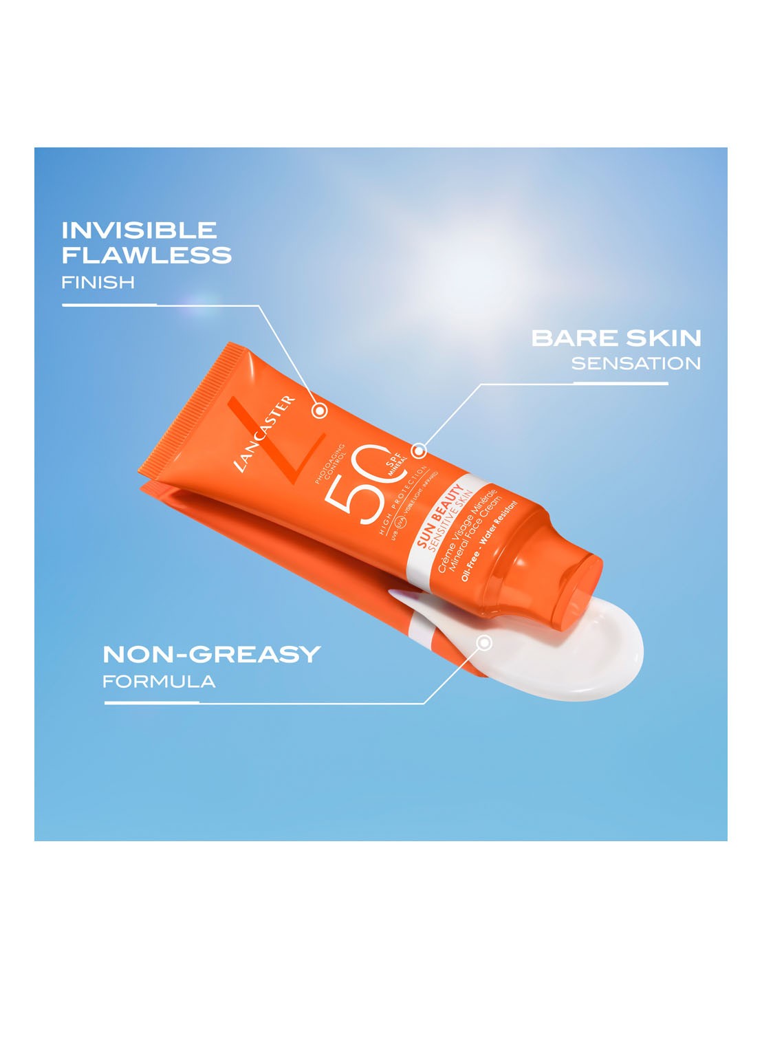 Lancaster Sun Beauty Sensitive Skin Mineral Face Cream SPF 50 - dagcrème - detail 3 undefined