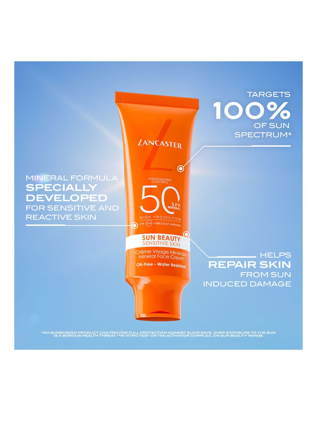 Lancaster Sun Beauty Sensitive Skin Mineral Face Cream SPF 50 - dagcrème - detail 5 undefined