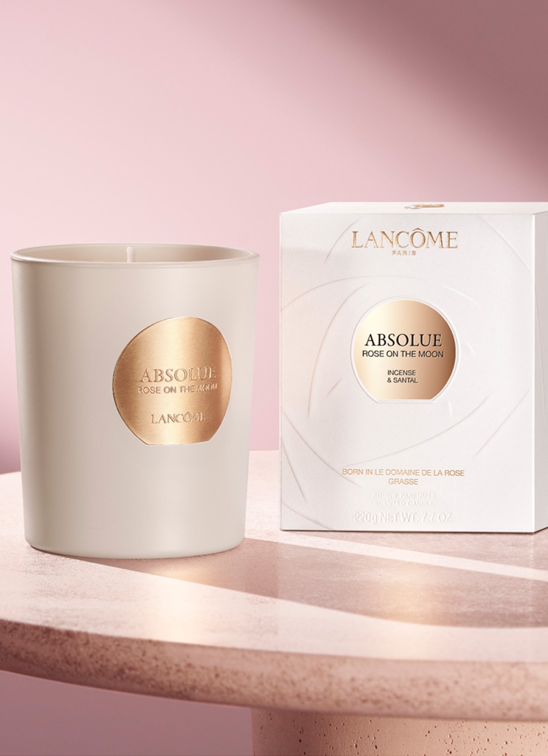Lancôme Absolue Les Parfums Rose On The Moon - geurkaars 220 gram - voorkant 2 undefined