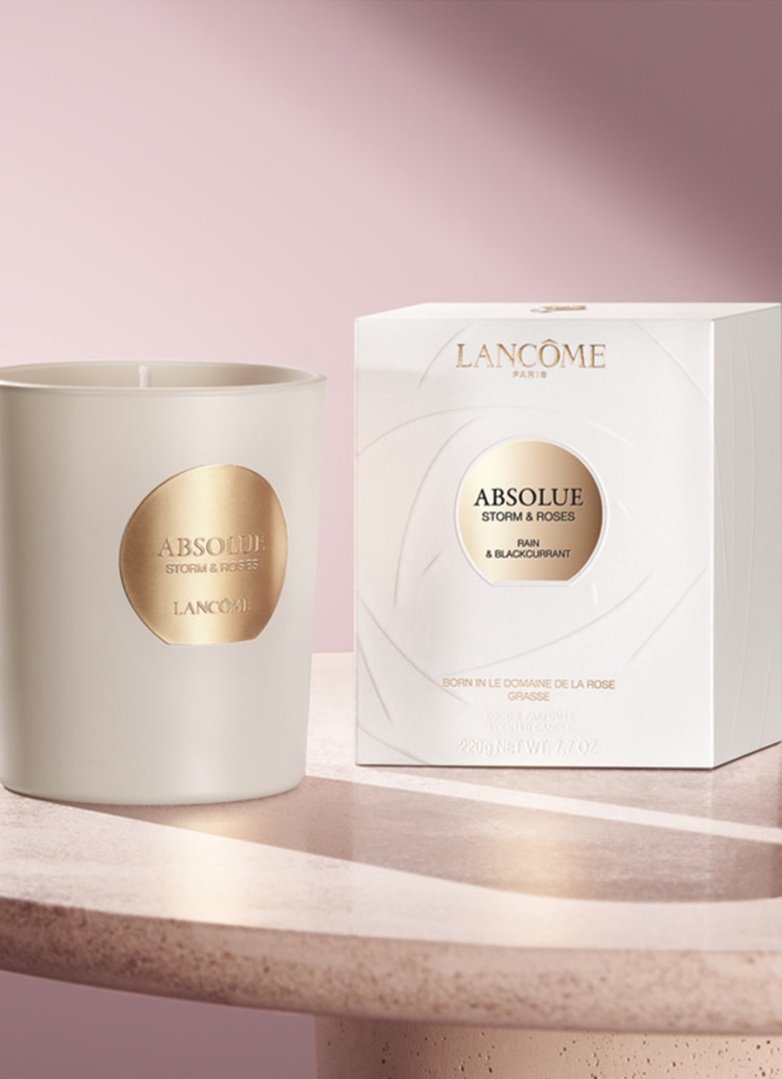 Lancôme Absolue Les Parfums Storm & Roses  - geurkaars 220 gram - voorkant 2 undefined