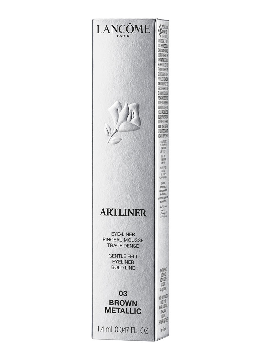 Lancôme Artliner - vloeibare eyeliner - detail 6 03 - brown metallic