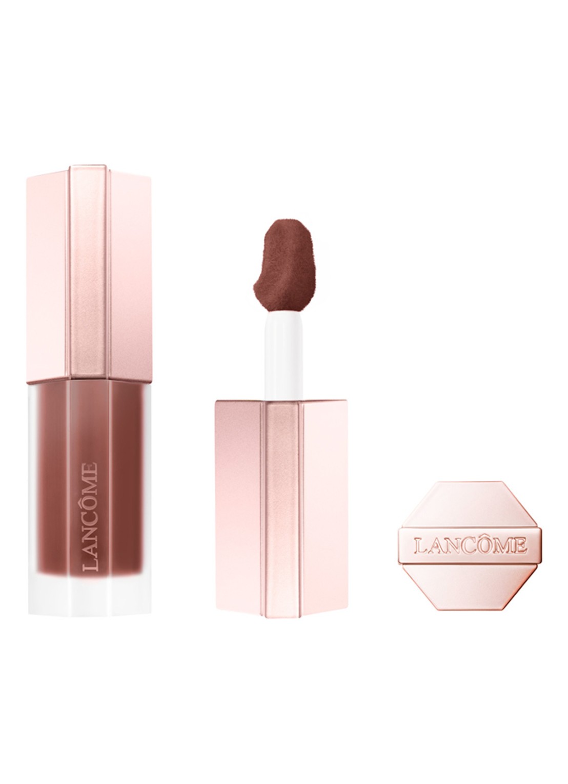 Lancôme Lip Idôle Cuddle Blur - vloeibare lipstick - voorkant 25 cacao cuddle