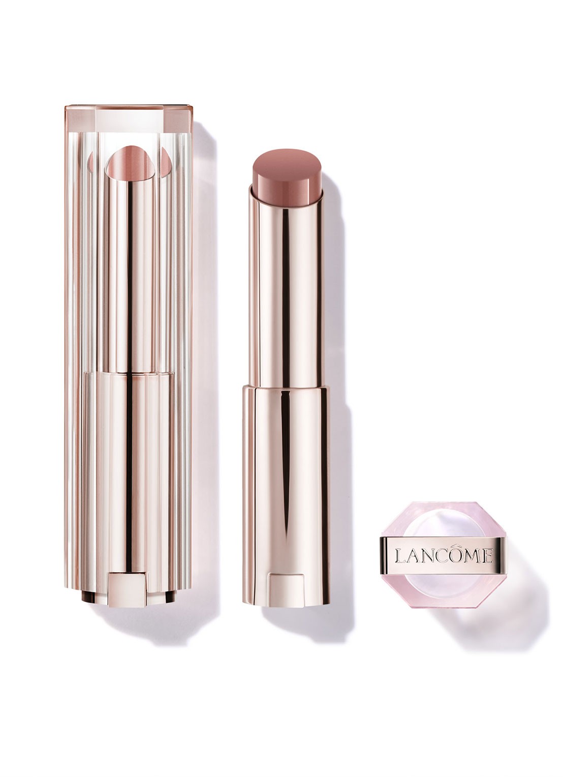 Lancôme Lip Idôle Squalane-12 Butterglow™ - getinte lipbalsem - voorkant 21 shade-throwing beige