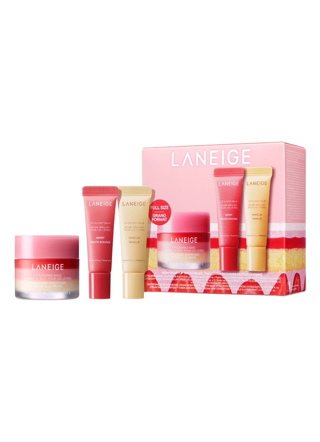 Laneige Berry Sweet Lip Trio - verzorgingsset - voorkant undefined