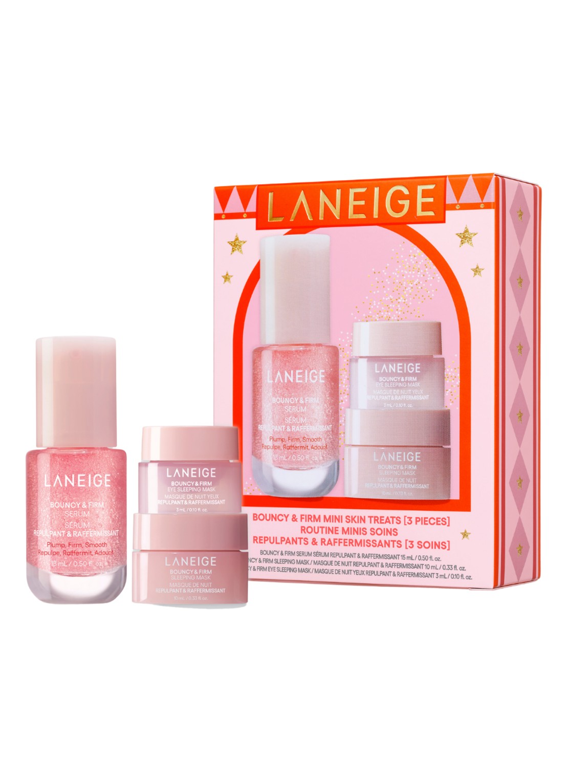 Laneige Bouncy & Firm Mini Skin Treat - Limited Edition verzorgingsset - voorkant 3 undefined