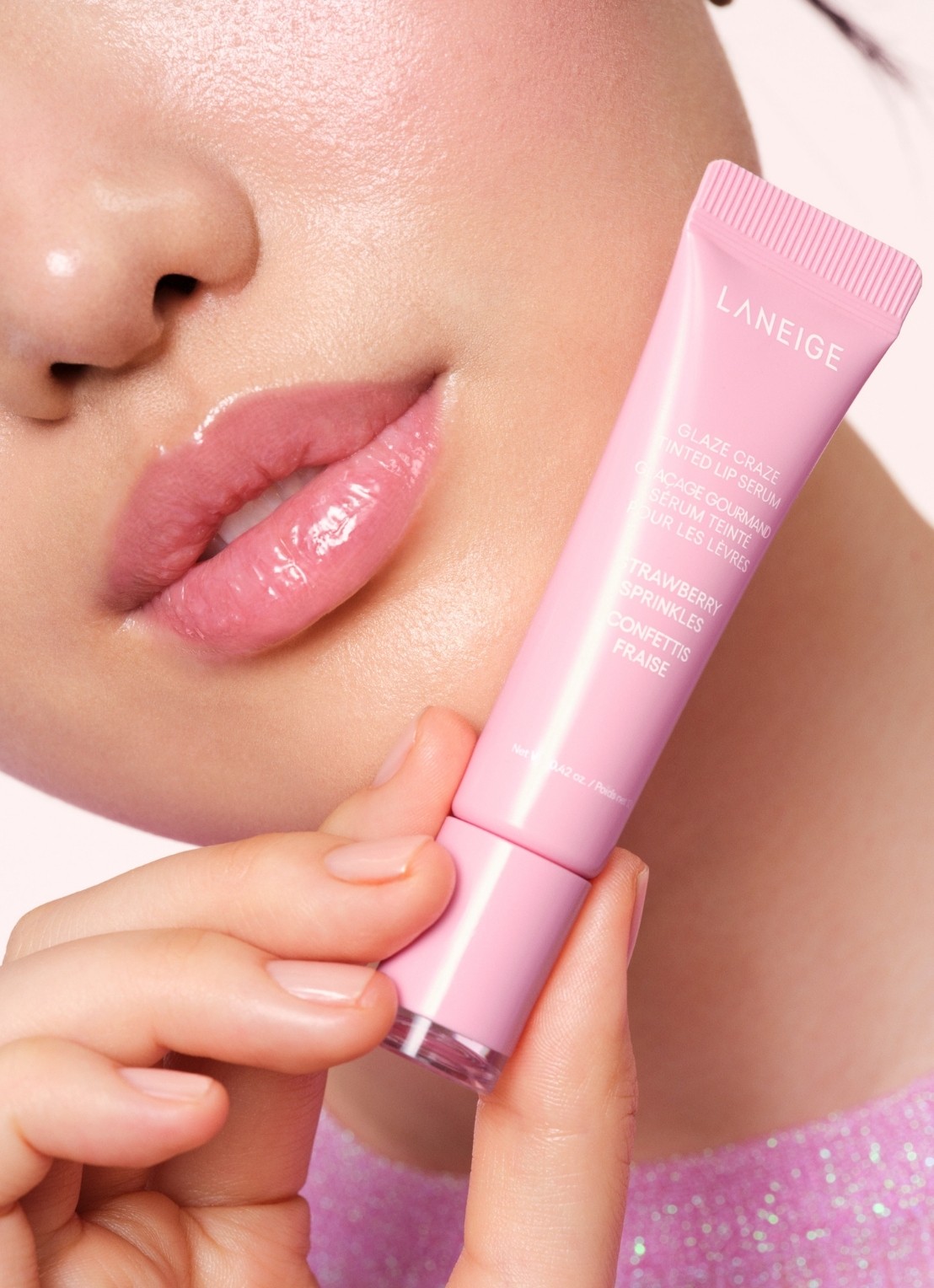 Laneige Glaze Craze Tinted Lip Serum - lipbalsem - detail 5 strawberry jelly