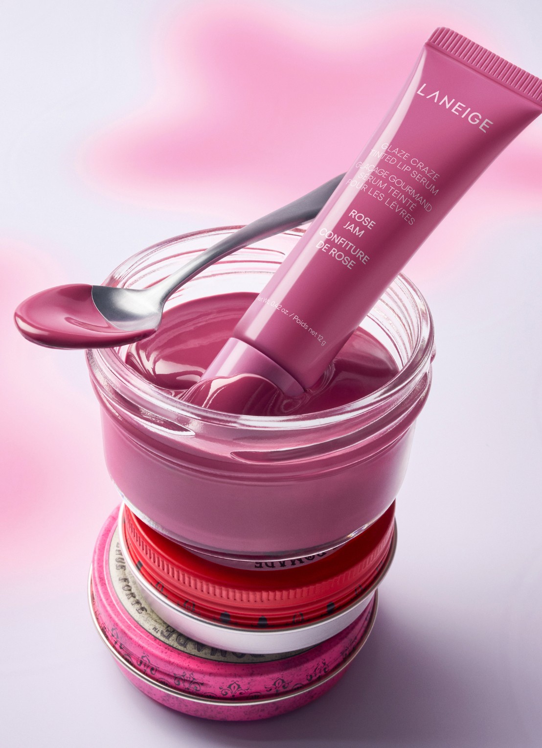 Laneige Glaze Craze Tinted Lip Serum - lipbalsem - detail 7 rose jam