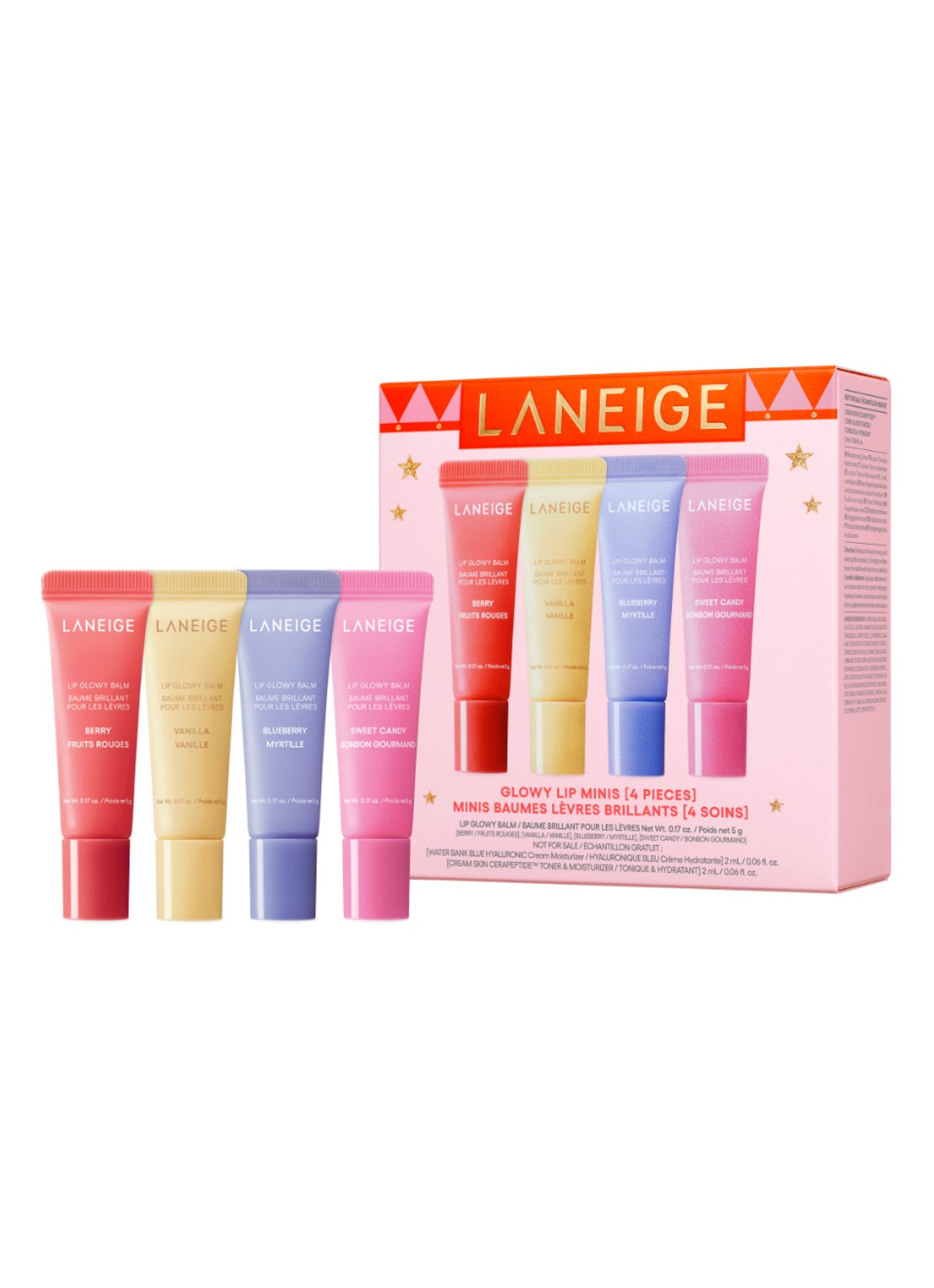 Laneige Glowy Lip Minis set - lipbalsem  - voorkant 3 undefined