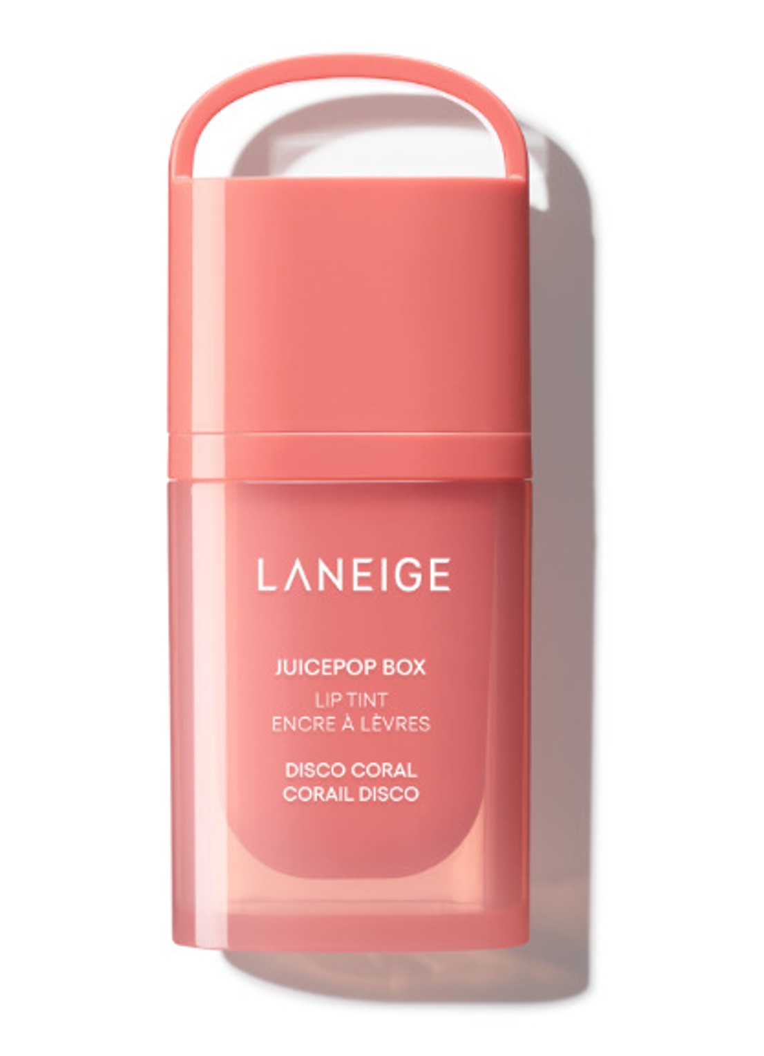 Laneige Juice Pop Box - Lip Tint - voorkant disco coral